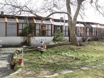 Ein Garten an der Unterkunft Dresdner Höhe
