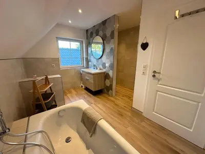 Ein Badezimmer in der Unterkunft Ferienwohnung Oberförstchen