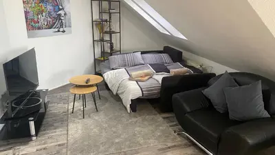 Ein Sitzbereich in der Unterkunft Wunderschöne großzügige Neustadtwohnung