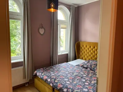 Ein Bett oder Betten in einem Zimmer der Unterkunft Apartment Weinblick Radebeul, Dresden