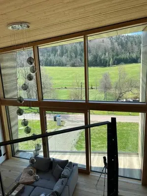 Ein Garten an der Unterkunft Tolle Bergvilla im Osterzgebirge