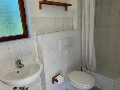 Ein Badezimmer in der Unterkunft Berghütte Gohrisch (Sächsische Schweiz)