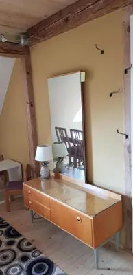 Ein Sitzbereich in der Unterkunft Ferienwohnung Salamander