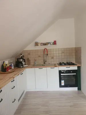 Küche/Küchenzeile in der Unterkunft Ferienwohnung Kirchblick