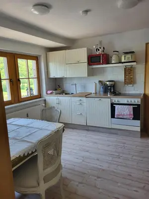 Küche/Küchenzeile in der Unterkunft Ferienwohnung Elbblick