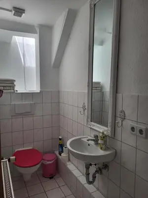 Ein Badezimmer in der Unterkunft Ferienwohnung Elbblick