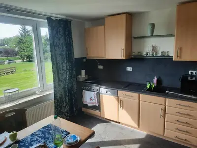 Küche/Küchenzeile in der Unterkunft Ferienwohnung Wiesenblick in Seiffen