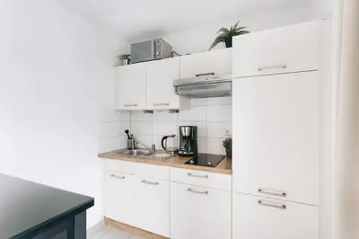 Küche/Küchenzeile in der Unterkunft Moderne FeWo in ruhiger Lage
