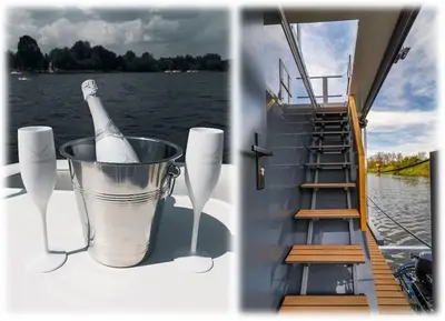 Blick auf einen Fluss in der Nähe der Ferienwohnung