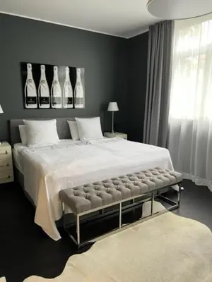 Ein Bett oder Betten in einem Zimmer der Unterkunft InkBlue-Apartment