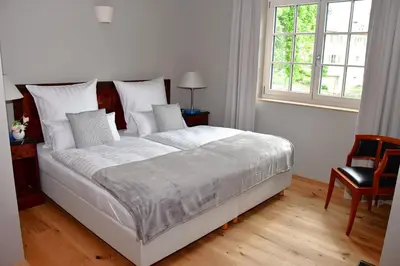 Ein Bett oder Betten in einem Zimmer der Unterkunft Domizil Eutschützgrün