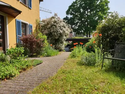 Ein Garten an der Unterkunft Radebeul mit Flair