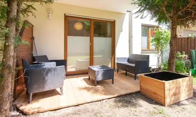 Ein Garten an der Unterkunft Wohnperle Birkwitzer Stübchen