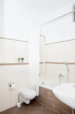 Ein Badezimmer in der Unterkunft 1-Raum-Wohnung zentral gelegen