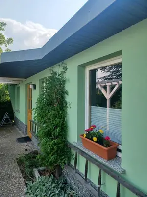 Ein Garten an der Unterkunft Waldblick