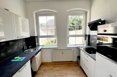 Küche/Küchenzeile in der Unterkunft Ferienwohnung