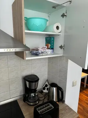 Küche/Küchenzeile in der Unterkunft Ferienwohnungen Augustusburger Straße 149