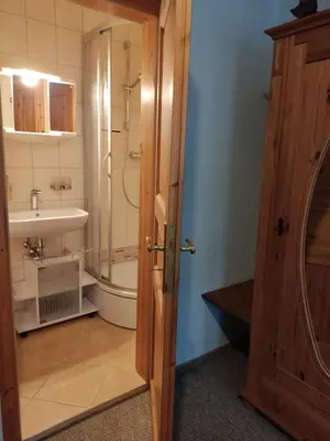 Ein Badezimmer in der Unterkunft Pension Grenzeck