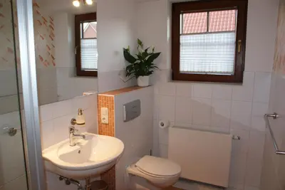Ein Badezimmer in der Unterkunft Ferienwohnung Dresden