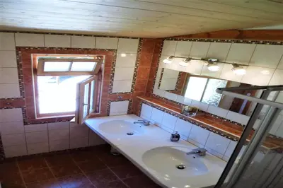 Ein Badezimmer in der Unterkunft NaturflairHaus