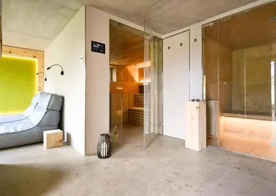 Ein Sitzbereich in der Unterkunft Appartement Traumzeit