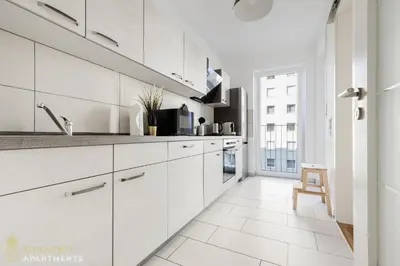 Küche/Küchenzeile in der Unterkunft PINEAPPLE APARTMENTS - Zwinger I - 80qm - 1x free parking