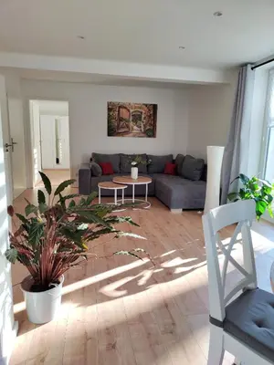 Ein Sitzbereich in der Unterkunft Ferienwohnung zur alten Post