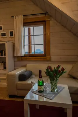 Getränke in der Unterkunft Ferienwohnung im Blockhaus Rosenkranz