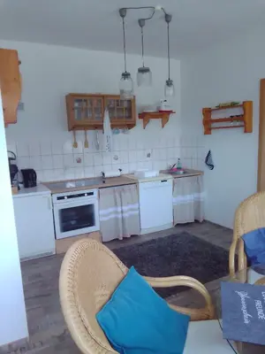 Küche/Küchenzeile in der Unterkunft Ferienwohnung Zuschke