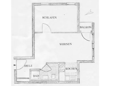 Grundriss der Unterkunft Apartment am Großen Garten Dresden