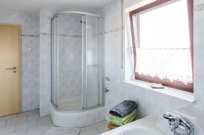 Ein Badezimmer in der Unterkunft Ferienwohnung Hetzdorf - Urlaub am Tharandter Wald