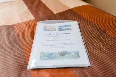 Ein Bett oder Betten in einem Zimmer der Unterkunft Ferienwohnung Hetzdorf - Urlaub am Tharandter Wald