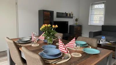 TV/Unterhaltungsangebot in der Unterkunft Ferienhaus Helfert FeWo 1 mit großer Terrasse