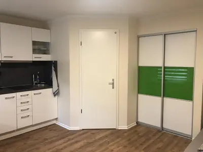 Küche/Küchenzeile in der Unterkunft GottwaldHaus-Freiberg-Apartment / B