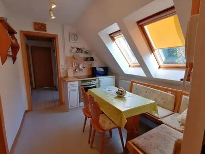 Küche/Küchenzeile in der Unterkunft Ferien im Haus am Waldrand
