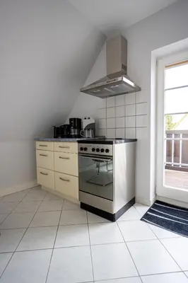 Küche/Küchenzeile in der Unterkunft Ferienwohnung Gartenstadt Seilerberg