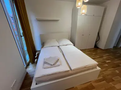 Ein Bett oder Betten in einem Zimmer der Unterkunft New business apartment Nr.20