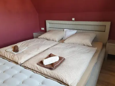 Ein Bett oder Betten in einem Zimmer der Unterkunft Seenland-Oase Reppist