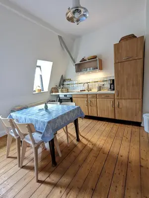 Küche/Küchenzeile in der Unterkunft Apartment-Mansardwohnung