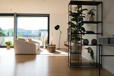 Ein Sitzbereich in der Unterkunft Moderne Ferienwohnung mit großzügigen 100qm in der Dresdner Altstadt