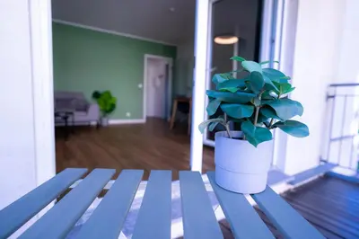 Grundriss der Unterkunft Design Apartment - Balkon - Induktionskochfeld - Zentral