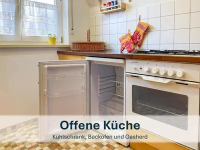 Küche/Küchenzeile in der Unterkunft Dresden, Ferienhaus Strietzel