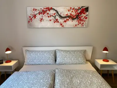 Ein Bett oder Betten in einem Zimmer der Unterkunft Appartement Am Weinberg