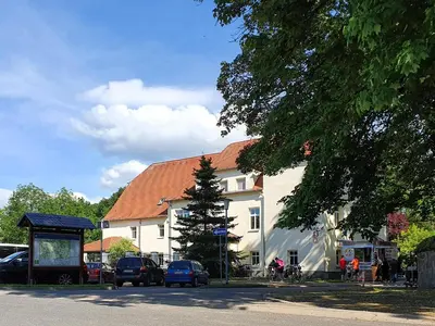Das Gebäude in dem sich die Ferienwohnung befindet