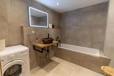 Ein Badezimmer in der Unterkunft Innenstadt Appartement *Garten*