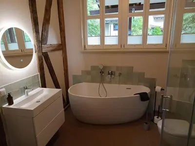 Ein Badezimmer in der Unterkunft Annel's Träumerei