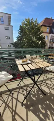 Ein Balkon oder eine Terrasse in der Unterkunft Stilvolle Ferienwohnung Dresden