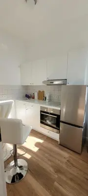Küche/Küchenzeile in der Unterkunft Stilvolle Ferienwohnung Dresden