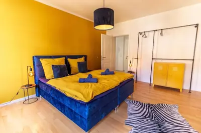 Ein Bett oder Betten in einem Zimmer der Unterkunft *4 Personen, 2 Zi, zentrumsnah*