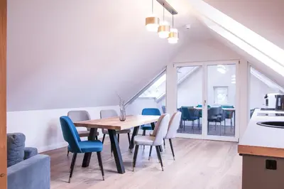 Küche/Küchenzeile in der Unterkunft Alte Bäckerei Königstein Aparthotel und Café